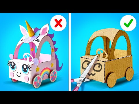 WOW ! Créations parentales en carton avec des licornes🌈 Astuces & gadgets TikTok par 123 GO Like !