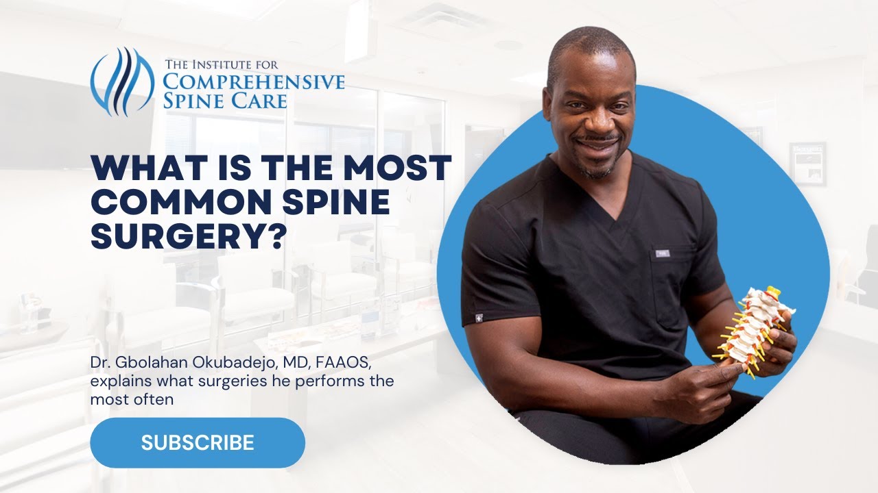 Doctor discussing common spine surgeries and care.