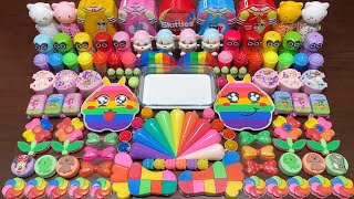 SATISFYING WITH CLAY PIPING BAG AND FOAM AND CLAY ! Mixing Random Things Into GLOSSY Slime #925