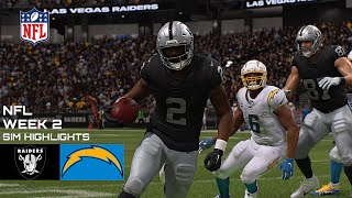 WILD ENDING! Los Angeles Chargers vs Las Vegas Raiders NFL Week 2 Simulation (Madden 26 Rosters)