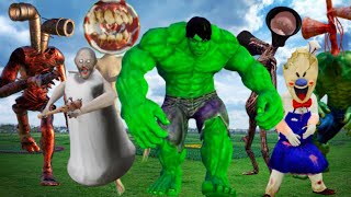Siren Head Hulk TV Head Monsters#scp #shortvideo