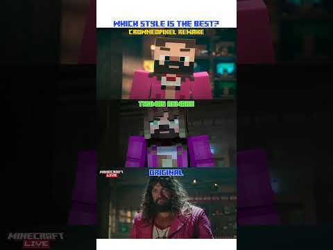 Which style should be the actual movie? Minecraft Movie Remake #minecraft #animation #movie #shorts