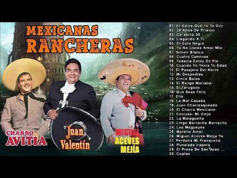 JUAN VALENTÍN, CHARRO AVITIA, MIGUEL ACEVES MEJÍA - RANCHERAS MIX - LAS VOCES MAS QUERIDAS DE MEXICO