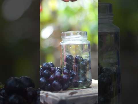 When Grandpa Can’t Eat Sour Grapes… Grandma Creates Magic Drink! 🍇 🍹 💜(Grapes Mojito) #shorts #asmr