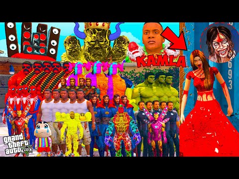 Franklin and Avengers Playing Chupan Chupai With Kamla Indian Ghost | GTA 5 AVENGERS