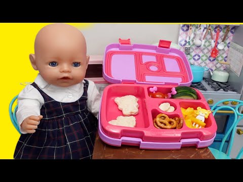 Packing Lunchbox for Baby Born doll Morning Routine