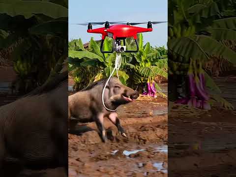 Drone Catches Wild Boar in Farmland!