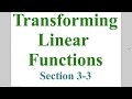 Transformations of Linear Functions