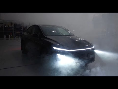 Production of the new 2026 Tesla Model Y at Giga Berlin