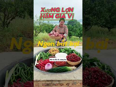 Xương lợn hầm gia vị ngon bất bại nhờ có thứ này#shorts