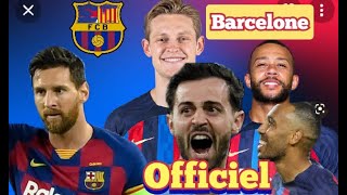 FC Barcelone : mercato officiel du Barça Aujourd'hui #memphis #lionelmessi #aubameyang #frenkie