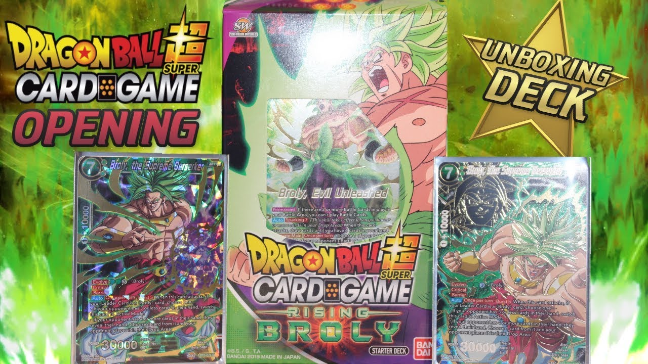 UNBOXING RISING BROLY STARTER DECK! DRAGON BALL SUPER CARD GAME