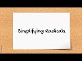 Simplifying Radicals: Key Concepts and Techniques