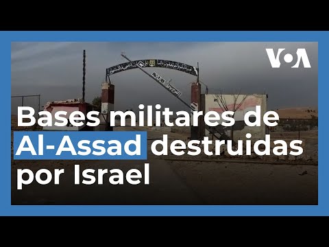 La VOA llegó a las bases militares de Al-Assad destruidas por Israel