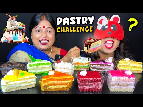 PASTRY CHALLENGE Blindfold eating Cake Challenge | Guess The Pastry Challenge | Cake Challenge