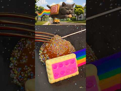 I made a Gattatino Nyanino / Nyan Cat - Italian Brainrot 🐈‍⬛🏳️‍🌈 🍪 #brainrot ASMR