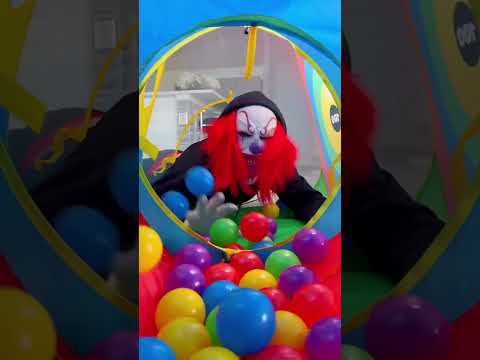 Monster finds mean clown! 🤡👻 #shorts