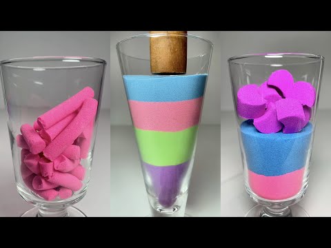 Very Satisfying and Relaxing, Kinetic Sand ASMR, Drop and squish