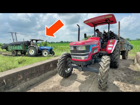 ये रास्ते कब सुधरेंगे Mahindra Arjun Novo vs New Holland 3630 4x4 Tractor with Trolley