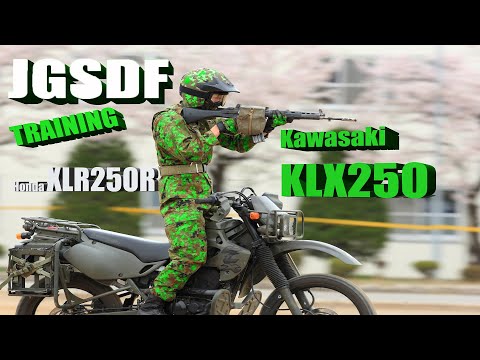 Elite Japanese Soldiers Master Tactical Training on Kawasaki KL250 Dirt Bikes!