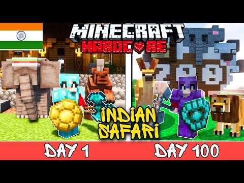 I Survived 200 Days In INDIAN SAFARI Of Minecraft Hardcore (हिन्दी)