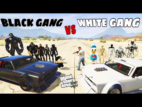 Franklin White Gang Vs Shinchan Black Gang in GTA 5 ! JSS GAMER