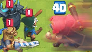 Boss Bandit Level 40 vs Level 1 Cards!.. Min vs Max LVL Clash Royale