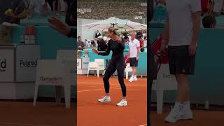 Aryna Sabalenka during her practice in Madrid 😀🎾 #arynasabalenka #mmopen