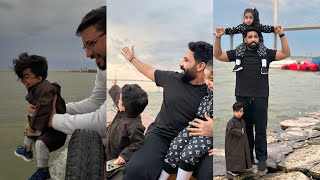 حساني راد يفلت من ايد صاحبنه ويطيح بشط العرب😂😅