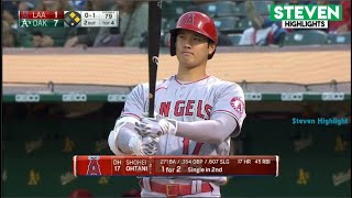 6月15日 大谷翔平　3試合ぶりスタメン出場　第2打席で2試合ぶり安打 | 大谷翔平 エンゼルス vs アスレチックス ハイライト