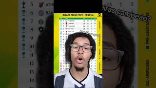 Tabela do Brasileirão atualizada após a 13°Rodada#futebol #futebolbrasileiro #shorts
