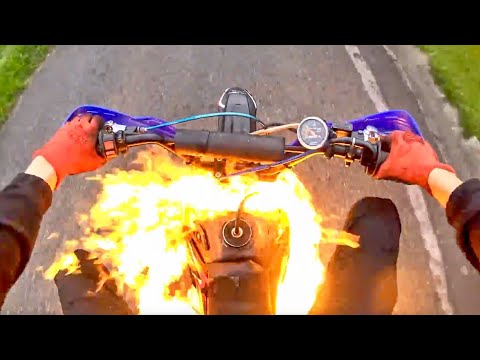 UP IN FLAMES!!! His BIKE is TOAST! - There's NO LIFE Like the BIKE LIFE! [Ep.#174]