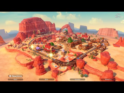 Super Mario Party Jamboree #203 Western Land Waluigi vs Bowser Jr vs Birdo vs Goomba