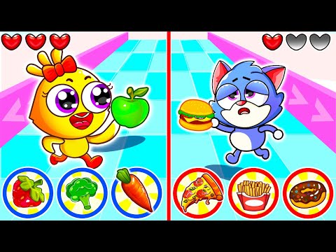 Baby Want To Learn 🍔🍓 Healthy Habits vs Safety Rules 👨‍👨‍👧 Lamba Lamby Kids Songs