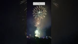 Salou 15/8/205 . 15 minutos de fuegos artificiales en la playa