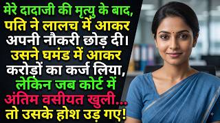 पति ने दादाजी की वसीयत के लालच में छोड़ी नौकरी, पर जब खुली वसीयत तो उड़े होश!