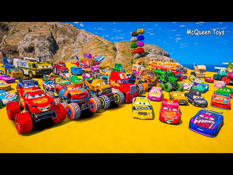 Cars McQueen Monster Trucks Ryan Laney Mack Hauler Ed Truncan Miss Fritter Tow Mater Doug Speedcheck