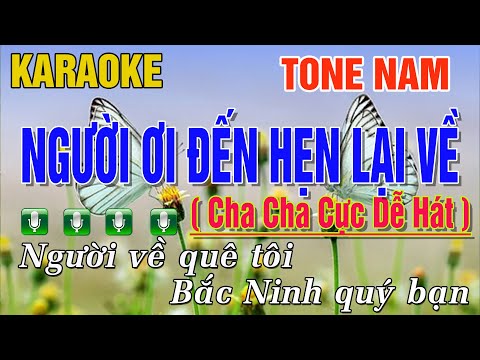 Người Ơi Đến Hẹn Lại Về Karaoke Tone Nam  – Beat Chuẩn ChaChaCha || Trung Hiếu Karaoke
