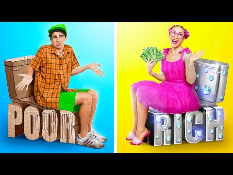 Broke Vs Rich Parenting Hacks! *Cool Crafts and Best Gadgets for Smart Parents* by 123 GO!