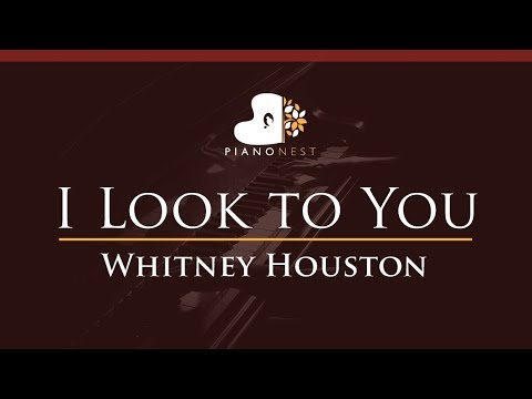 Whitney Houston – I Look to You – HIGHER Key (Piano Karaoke Instrumental)