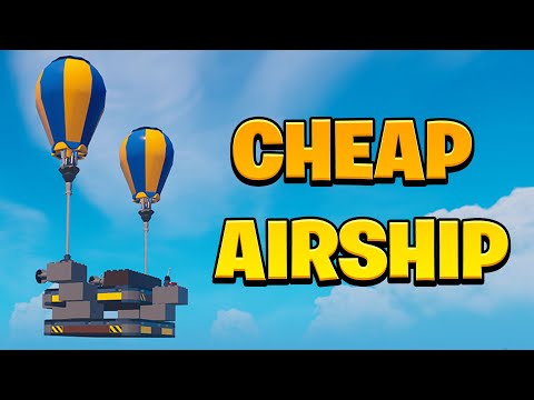 How to make a CHEAP AIRSHIP in LEGO Fortnite with TURNING and STEERING