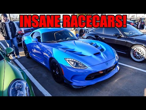 RACECARS INVADE CARS AND COFFEE SHOW AND SEND IT ON THE WAY OUT!