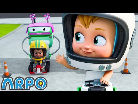 ¡Los bebés al volante se enfrentan! | El Robot ARPO🤖 Caricaturas y dibujos animados para niños