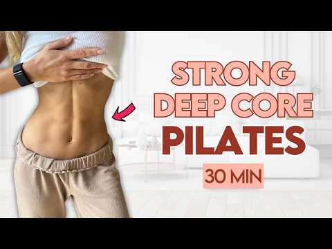 CORE & ABS PILATES x STRENGTH | 30 minute Workout Class at Home