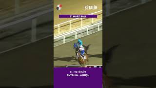 Antalya'da günün 4. koşusu olan Aspendos Koşusu'nu METİNCİM kazandı!