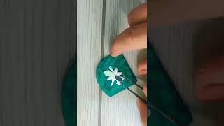 hand embroidery tutorial #mirrorworkearrings #shortvideo #shorts #amishaarts