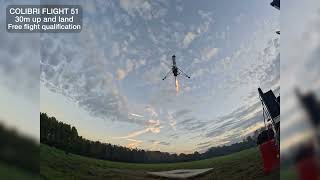 Colibri flight #51 - Free flight - 30m up and land, faster! 💨