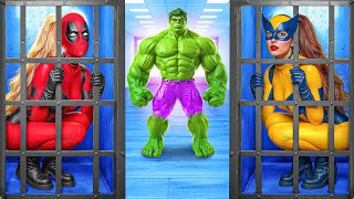Comment Devenir un Super-Héros dans la vraie vie! Deadpool et Wolverine contre Superman en Prison!