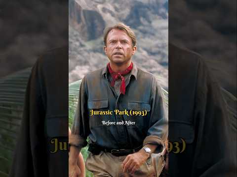 Before and After - Jurassic Park (1993) #shorts #viralvideo #jurassicpark #beforeandafter