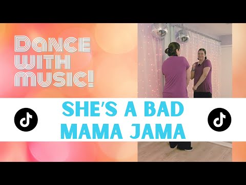 "She's a Bad Mama Jama" Dance 🧡🩵💛 TikTok Dance Trend 🧡🩵💛 Easy Dance For Beginners!